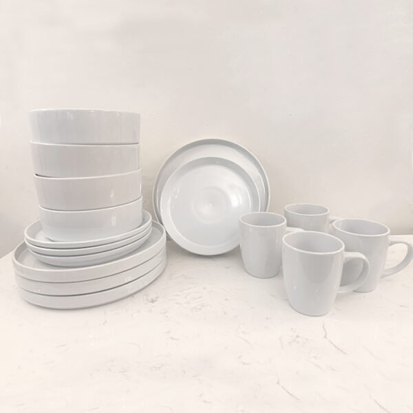 White Classic Design Dinner Set