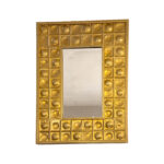 Gold Embossed Rectangular Mirror