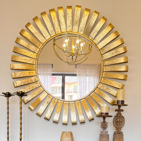 Gold Sunflower Statement Mirror 120cm