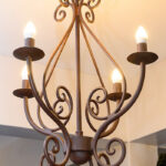 Mia Wrought Iron Chandelier - Chocolate 35K