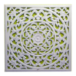 Ornate White Carved Wall Panel