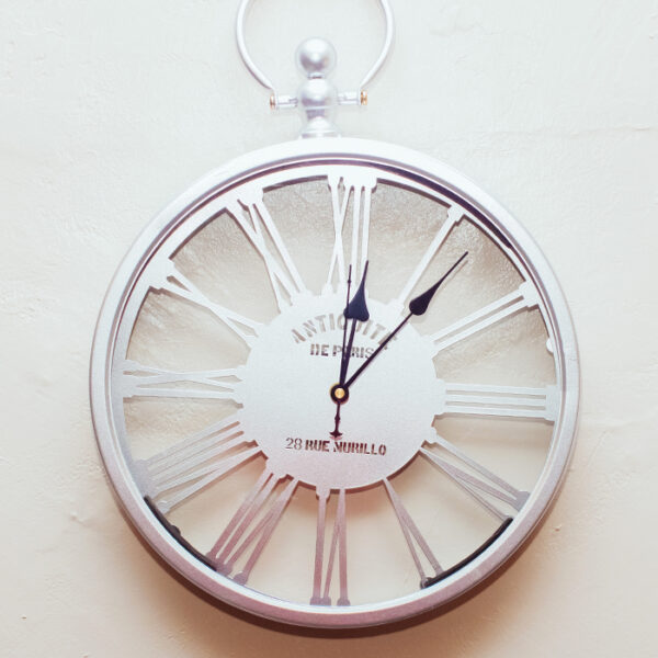 SILVER CLOCK 1 kes12860.