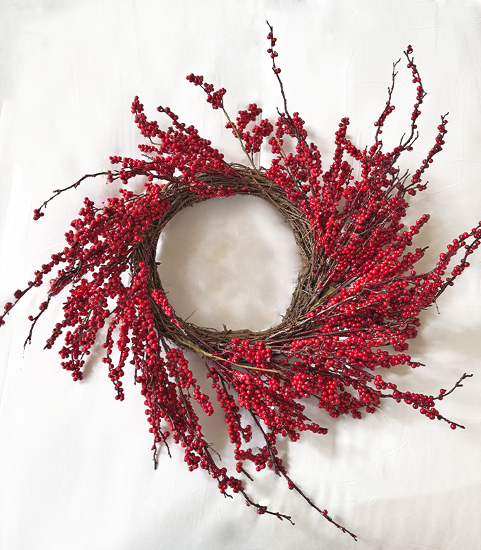 Christmas Red Berry Wreath palacina Interiors