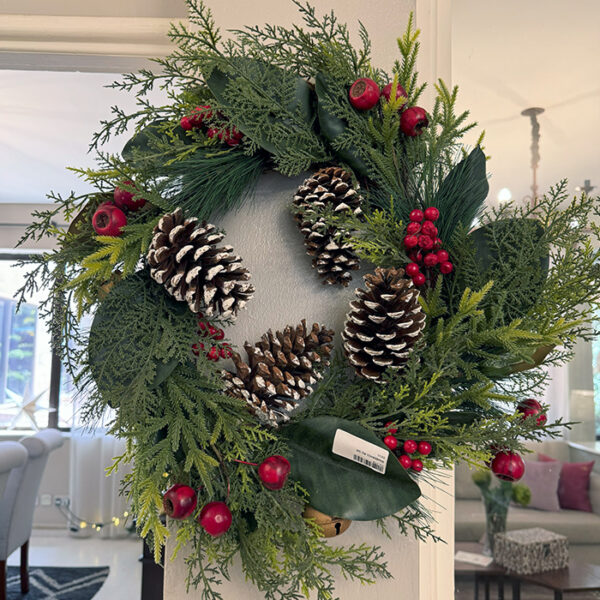 Christmas Wreath Red Berry Branches