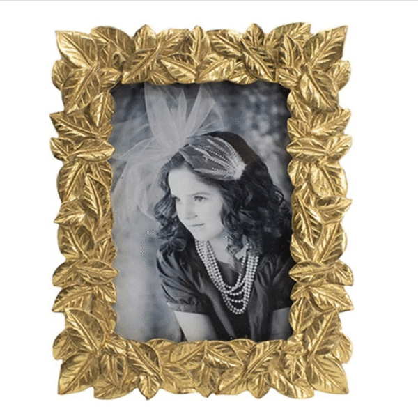 Golden Ivy Leaf Photo Frame