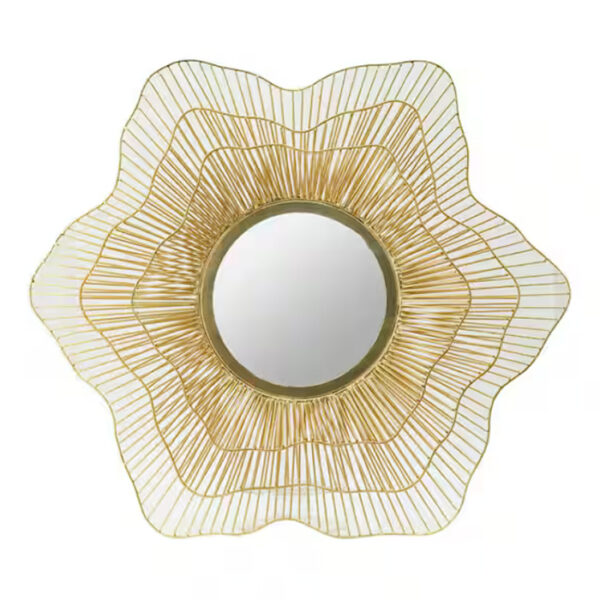 Gold Wire Bloom Mirror- 27”