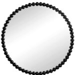 Black Beaded Frame Mirror - 32”