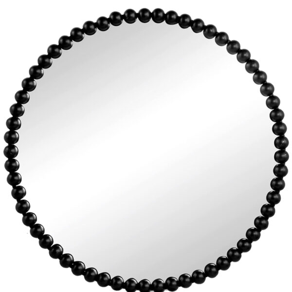 Black Beaded Frame Mirror - 32”
