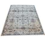 Persian Vintage Floral Rug – Blue-Grey Border