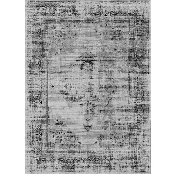 Persian Vintage Floral Rug – Grey