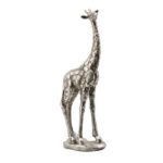 Silver Giraffe Decorative Sculptures Small