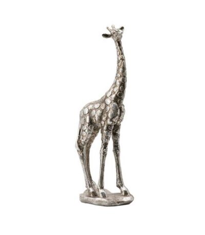 Silver Giraffe Decorative Sculptures Small